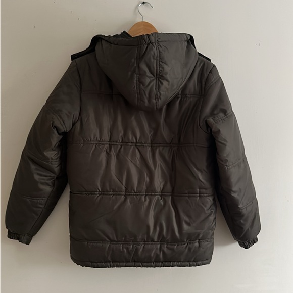 Calvin Klein Jeans Green Puffer Coat - Picture 2 of 8